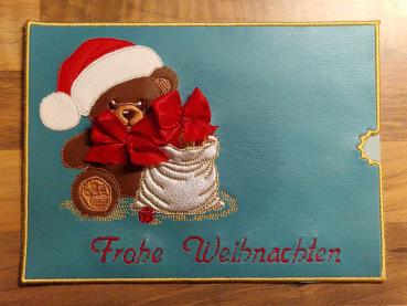 Preview: ITH-Stickdatei Schokoladenhülle Teddy Geschenkesack